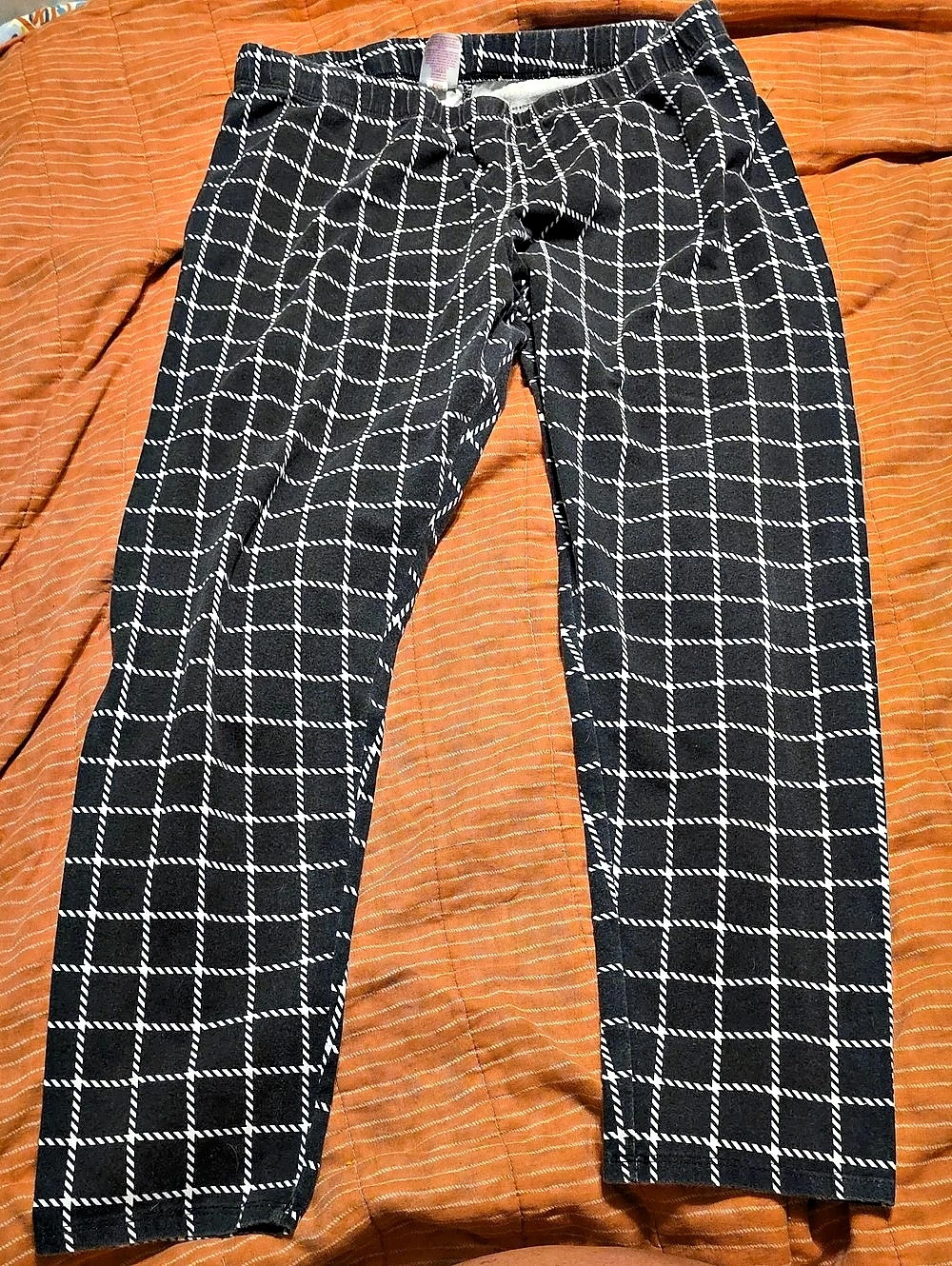 No Boundaries Checkered Leggings in Black & White Size XXL/2XG (19)